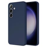 Forzacase Samsung Galaxy S25 ile uyumlu Liquid Serisi İçi Kadife Lansman Silikon Kılıf (Lacivert)