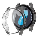 Forzacase Samsung Galaxy Watch 7 44mm ile uyumlu Önü Kapalı Ekran Korumalı Silikon Kılıf - FC010 (Siyah)