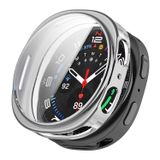 Forzacase Samsung Galaxy Watch 8 40mm ile uyumlu Önü Kapalı Ekran Korumalı Silikon Kılıf - FC010 (Gümüş)