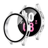 Forzacase Samsung Galaxy Watch6 44mm Önü Kapalı Ekran Korumalı Silikon Kılıf - FC010 (Gümüş)