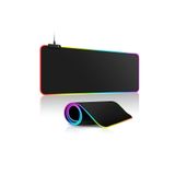 Forzacase Siyah Zemin RGB Ledli Gaming Mouse Pad RGB Oyuncu Mouse Pad 80X30 cm - FC486