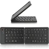 Forzacase Tablet Telefon Için Şarjlı Katlanabilir Taşınabilir Kablosuz Bluetooth Mini Klavye FC1030 - Siyah