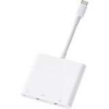 Forzacase USB 3.1 Type C To HDMI USB 3.0 Çevirici Dönüştürücü Adaptör Kablosu - FC444 - Beyaz