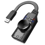 Forzacase USB DSP Harici Ses Kartı 7.1 Kanal 3.5mm Kulaklık Mikrofon Çevirici, PUBG LOL Efekt FC1225