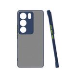 Forzacase Vivo V29 ile uyumlu Shell Serisi Darbeye Dayanıklı Yarı Esnek Plastik Kılıf (Lacivert)