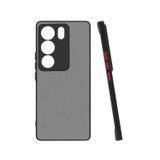 Forzacase Vivo V29 ile uyumlu Shell Serisi Darbeye Dayanıklı Yarı Esnek Plastik Kılıf (Siyah)