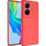 Forzacase Vivo V29 Lite 5G uyumlu Liquid Serisi İçi Kadife Lansman Silikon Kılıf (Kırmızı)
