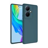 Forzacase Vivo V29 Lite 5G uyumlu Liquid Serisi İçi Kadife Lansman Silikon Kılıf (Yeşil)