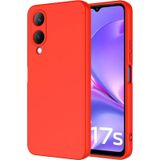 Forzacase Vivo Y17s İle Uyumlu Liquid Serisi İçi Kadife Lansman Silikon Kılıf Kırmızı