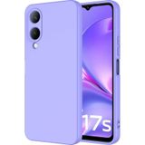 Forzacase Vivo Y17s İle Uyumlu Liquid Serisi İçi Kadife Lansman Silikon Kılıf Lila
