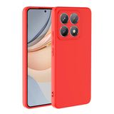 Forzacase Xiaomi 14T ile uyumlu Liquid Serisi İçi Kadife Lansman Silikon Kılıf (Kırmızı)