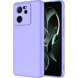 Forzacase Xiaomi Mi 13T ile uyumlu Liquid Serisi İçi Kadife Lansman Silikon Kılıf (Lila)