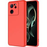 Forzacase Xiaomi Mi 13T Pro ile uyumlu Liquid Serisi İçi Kadife Lansman Silikon Kılıf (Kırmızı)