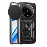 Forzacase Xiaomi Mi 14 Ultra ile uyumlu Ares Serisi Yüzük Standlı Kamera Korumalı Sürgülü Sert Kılıf