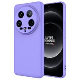 Forzacase Xiaomi Mi 14 Ultra ile uyumlu Liquid Serisi İçi Kadife Lansman Silikon Kılıf (Lila)