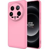 Forzacase Xiaomi Mi 14 Ultra ile uyumlu Liquid Serisi İçi Kadife Lansman Silikon Kılıf (Pembe)