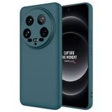 Forzacase Xiaomi Mi 14 Ultra ile uyumlu Liquid Serisi İçi Kadife Lansman Silikon Kılıf (Yeşil)