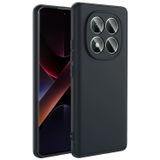 Forzacase Xiaomi Poco X7 ile uyumlu Liquid Serisi İçi Kadife Lansman Silikon Kılıf (Siyah)