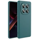 Forzacase Xiaomi Poco X7 ile uyumlu Liquid Serisi İçi Kadife Lansman Silikon Kılıf (Yeşil)