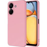 Forzacase Xiaomi Redmi 13C ile uyumlu Liquid Serisi İçi Kadife Lansman Silikon Kılıf (Pembe)