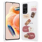 Forzacase Xiaomi Redmi Note 12 Pro 4G ile uyumlu Cute Serisi Parlayan Simli Kabartma Figürlü Kılıf (Kahve)