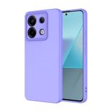 Forzacase Xiaomi Redmi Note 13 Pro 5G ile uyumlu Liquid Serisi İçi Kadife Lansman Silikon Kılıf (Lila)