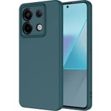 Forzacase Xiaomi Redmi Note 13 Pro 5G ile uyumlu Liquid Serisi İçi Kadife Lansman Silikon Kılıf (Yeşil)
