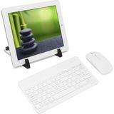 Forzacase Xiaomi Redmi Pad Se ile Uyumlu Bluetooth Kablosuz Klavye Mouse + Tablet Standı - FC1088 - Beyaz