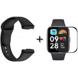 Forzacase Xiaomi Redmi Watch 3 Active FC171 Siyah Ekran Koruyucu Film ve Silikon Kordon