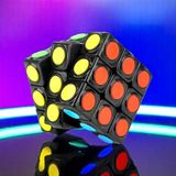 Fosforlu 3x3 Magıc Cube 3x3 Zeka Küpü 3x3 Yeni Nesil Akıl Oyunları Yuvarlak Desenli Karne Hediyesi - Renkli
