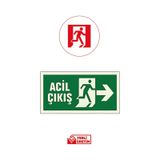 Fosforlu Acil Çıkış Yön Levhası Fotolümen Özellikli, Dayanıklı Ve Standartlara Uygun Yön Tabelası
