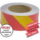 Fosforlu Bant 5 Cm X 25m Sarı Kırmızı