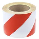 Fosforlu Bant Çapraz 9,2 cm x 5 Metre Kırmızı Beyaz