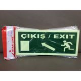 Fosforlu Fotolümen Çıkış/Exıt Yukarı Sol İkaz Levhası (2 Adet)