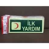 Fosforlu Fotolümen İlk Yardım İkaz Levhası - ( 4 Adet)