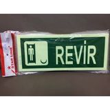 Fosforlu Fotolümen Revir İkaz Levhası - (2 Adet)