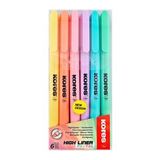 Fosforlu Kalem 6 Li Pastel Renk 1 Paket Isaretleme Kalemi Kesik Uc 6 Renk Pastel Renkler Sari Turuncu Pembe Yesil Mavi Mor
