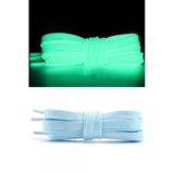 Fosforlu Neon Mavi 7 Mm Kalınlığında 1 Çift Yassı Spor Ayakkabı Bağcığı