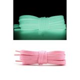 Fosforlu Neon Pembe 1 cm Kalınlığında 1 Çift Yassı Spor Ayakkabı Bağcığı