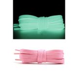 Fosforlu Neon Pembe 7 Mm Kalınlığında 1 Çift Yassı Spor Ayakkabı Bağcığı