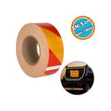 Fosforlu Reflektörlü Yapışkanlı Parlayan Fosfor Sarı Kırmızı Reflektif Düz Şerit Bant Sticker 5 Cm 1 Mt İkaz Bandı