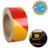 Fosforlu Reflektörlü Yapışkanlı Parlayan Sarı Kırmızı Reflektif Düz Şerit Bant 7.5 Cm 1 Mt İkaz Bandı