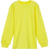 Fosforlu Sarı Basic Kız Çocuk Çıtçıtlı Sıfır Yaka Kışlık Uzun Kol Tişört - 1 Yaş