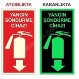 Fosforlu Yangın Tüpü Söndürme Cihazı Levhası CVLYLDRMF18
