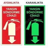 Fosforlu yangın tüpü söndürme cihazı levhası