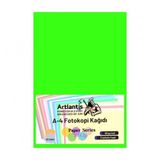 Fosforlu Yeşil Renkli A-4 Fotokopi Kağıdı 25 li 1 Paket Artlantis Fotokopi Renkli A4 Kağıdı
