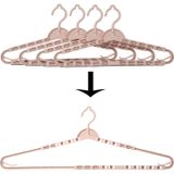 Foshine 4 Paket Ekstra Büyük Askılar Büyük Elbise Askıları Büyütülebilir Omuz 41,9 cm - 66 cm Kurutma Askısı Geniş Polo Üstler Hırkalar Yorgan Banyo Havlusu Büyük ve Uzun Gömlekler (Açık Pembe)