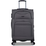 Fossil 010 4 Tekerlekli Orta Boy Valiz Gri 60 x 40 cm Şifreli Kilitli ve Dayanıklı Tasarım