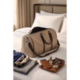 Fossil 2001 Vegan deri valiz el valizi bavul spor çantası tatil hastahane silindir model BASKILI VİZ