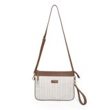 Fossil Açık Taba Kadın Uzun Askılı Çizgi Desenli Kanvas Clutch El Çantası 05FO25Y5052
